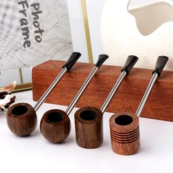 RU-Rosewood Smoke Metal Tubos De Fumo, Tubo De Madeira, Tubos De Tabaco Portátil, Tubos De Popeye, Sailor Gift