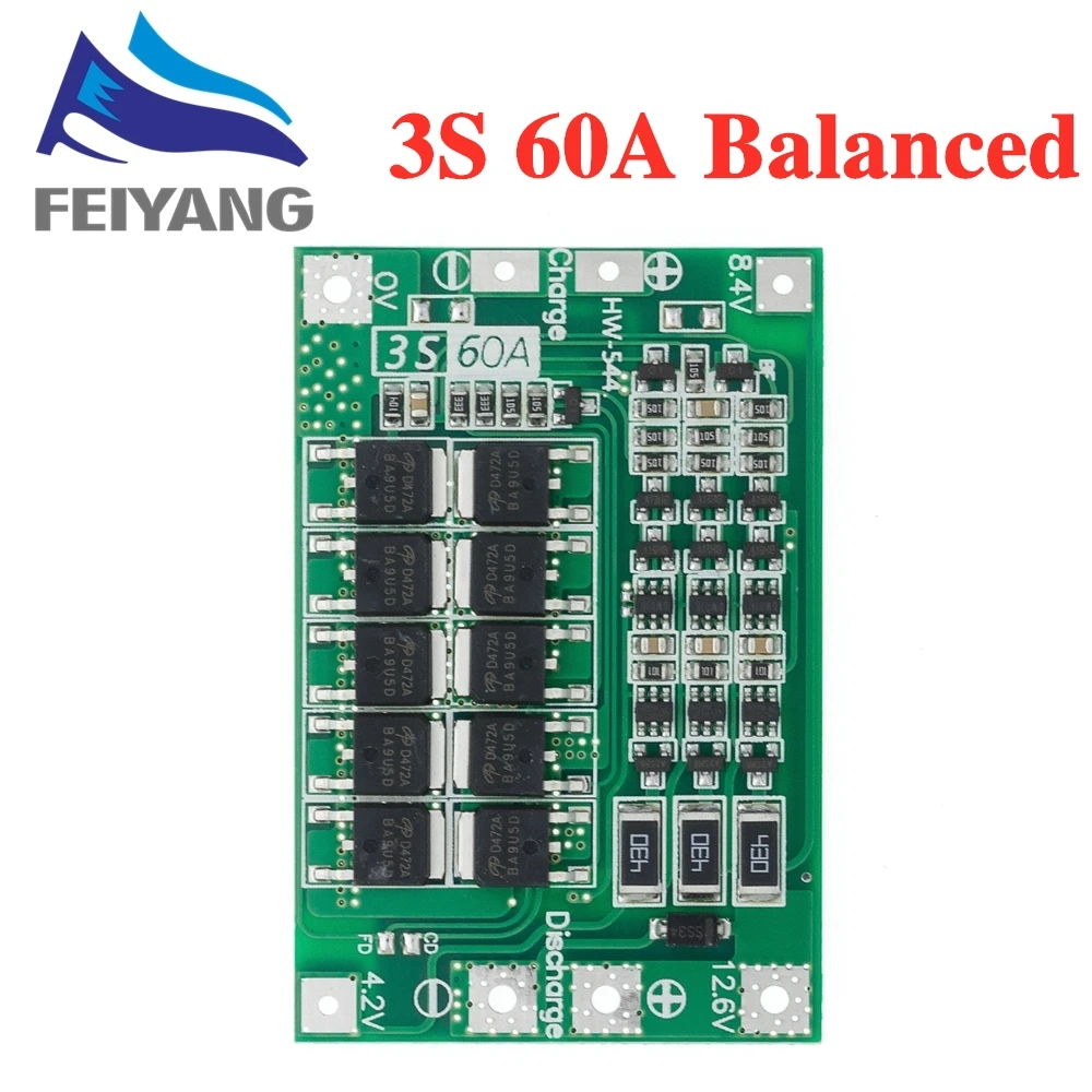 3S 4S 40A Li-ion Lithium Battery 18650 Charger PCB BMS Protection Board with Balance For Drill Motor 14.8V 16.8V Lipo Module