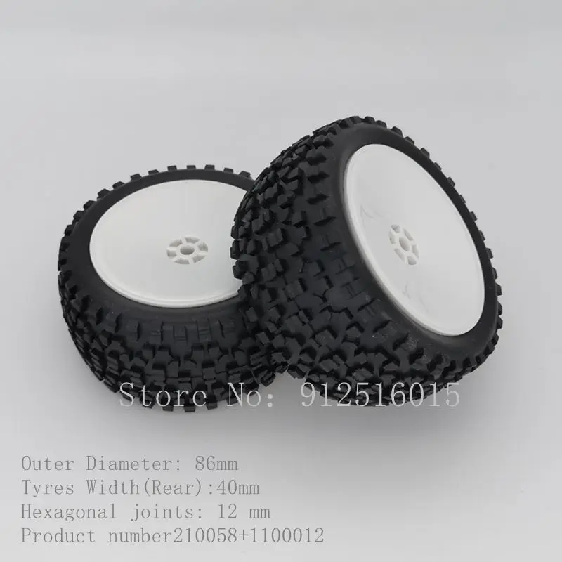 RC 1/10 Buggy Tires Walking (Off-Road) Dish White Wheel Rim Fits for 1:10 4WD Buggy Car 1/10 Tire Racing Car Toy Tyre