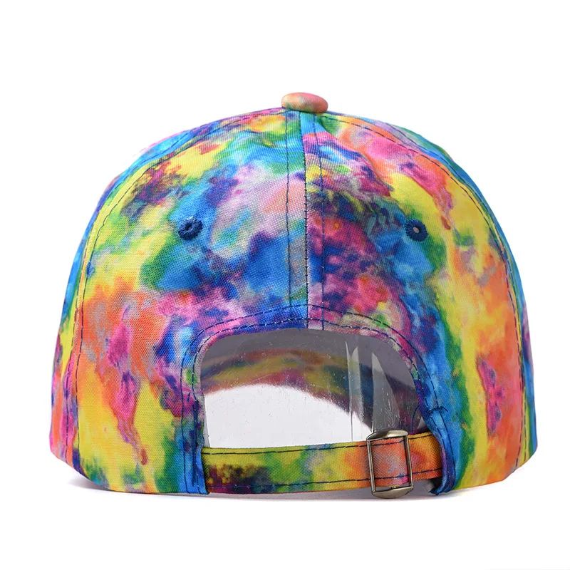 New Fashion Women Tie Dye Cap Multicolor Irregular Print Baseball Cap Female Outdoor Streetwear Summer Caps Hats