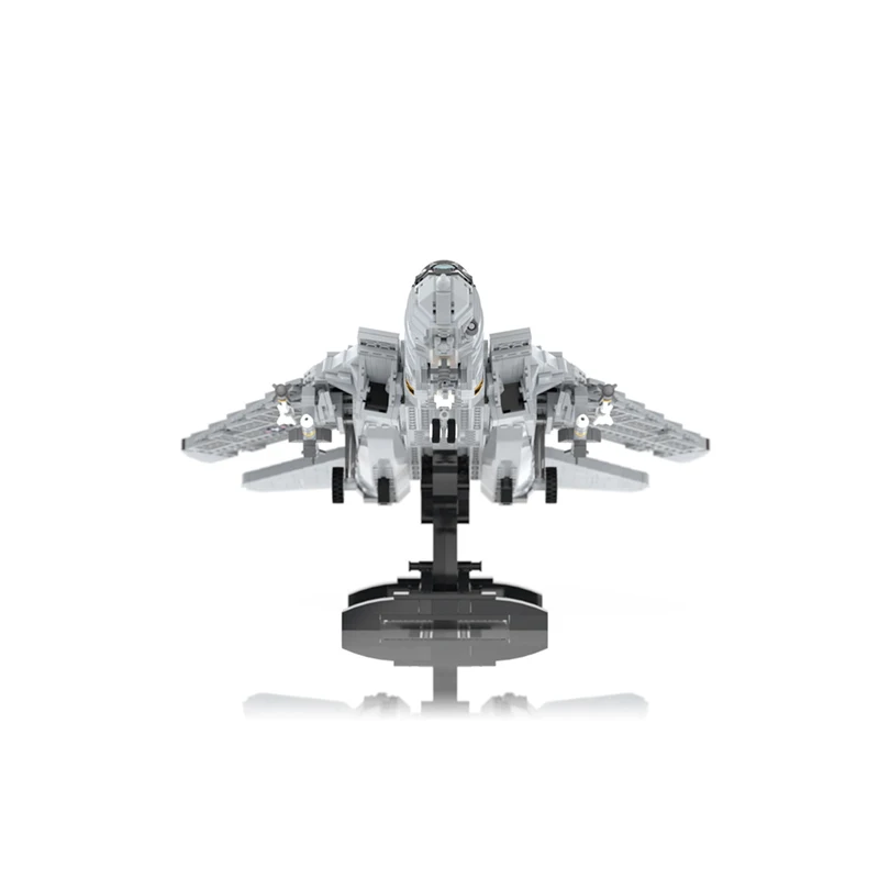 MOC klocki do budowy Fighter F-14 Tomcat Supersonic samolot bojowy DIY technologia montażu cegły Model zabawki dla dzieci świąteczny prezent