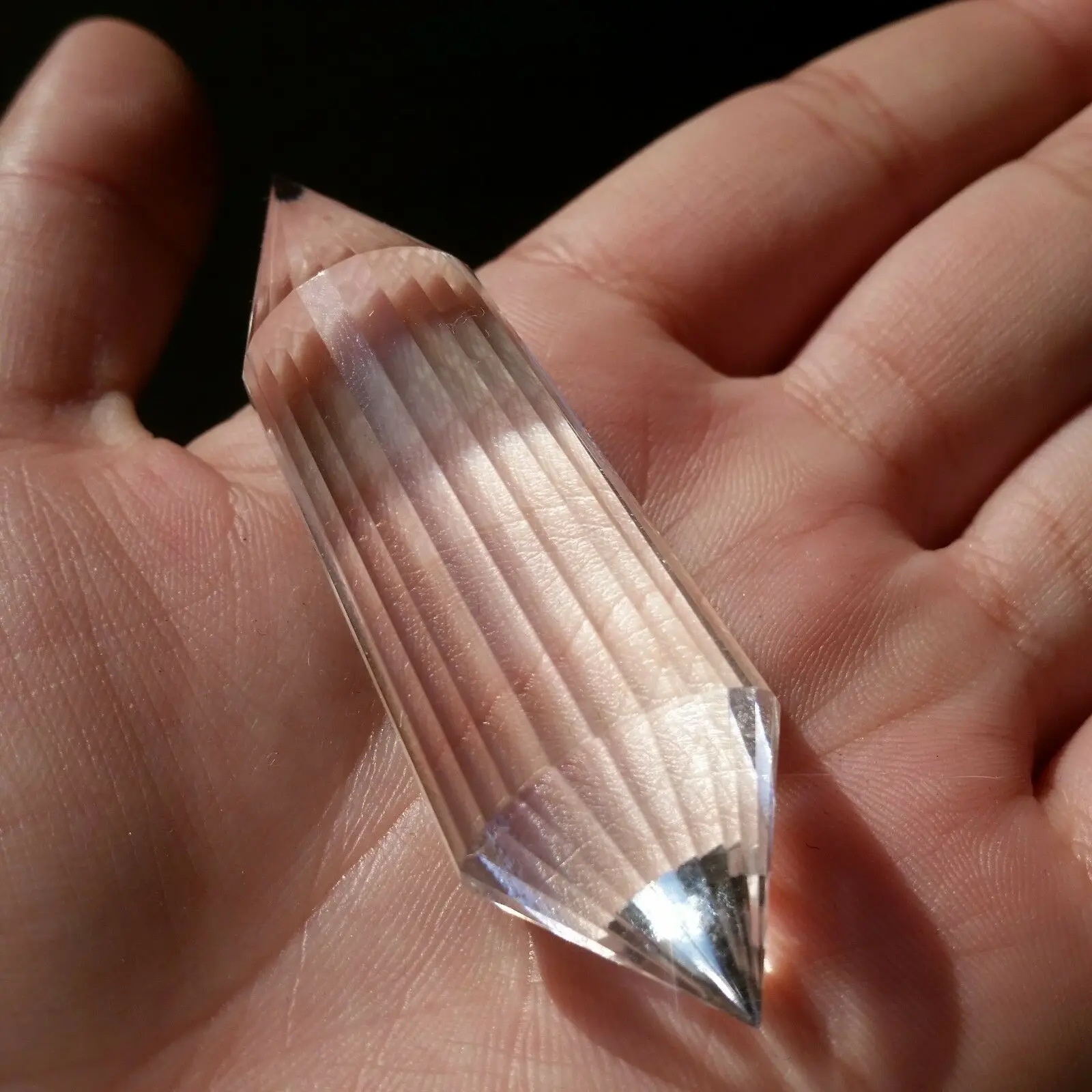 39g24Sided Natural Clear Double Terminated Vogel Inspired Crystal Wand