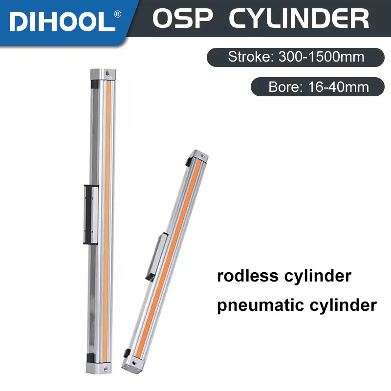 OSP Rodless Cylinder Mechanical Pneumatic Actuator Parallel Slide Double Acting 16/25/32/40mm Bore High Speed Door Auto-feeder