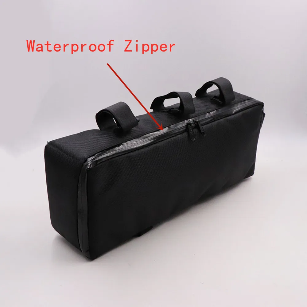 Battery Controller Bag Bicycle Tube Frame Bicycle Beam Bag Battery Li-ion Tool Storage Hang Waterproof for MTB Bike 40x15x10cm