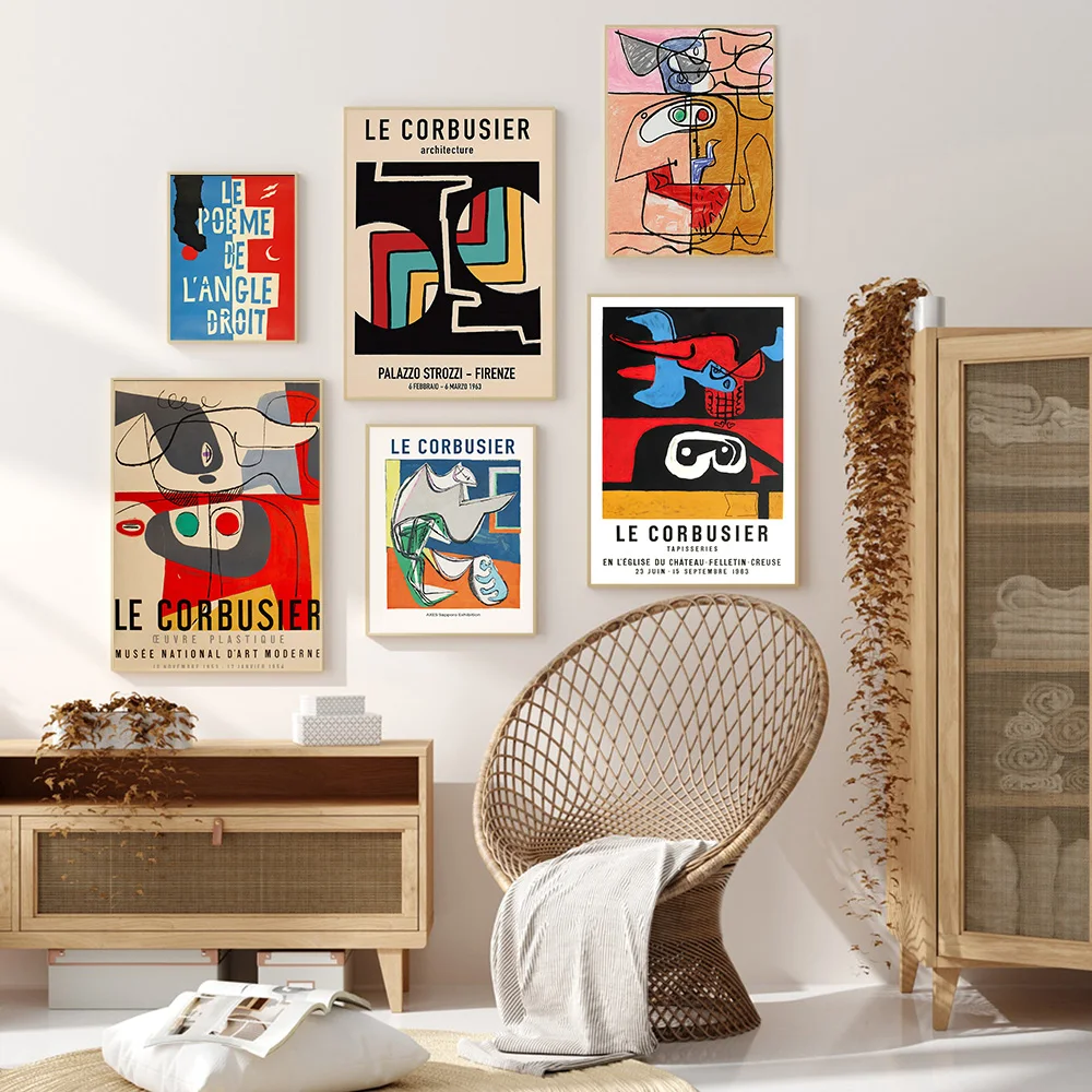 Palazzo Strozzi Firenze Lecorbusier Pôsteres e impressões Pôster de exposição Imagem de arte de parede Pintura em tela para decoração de casa de quarto