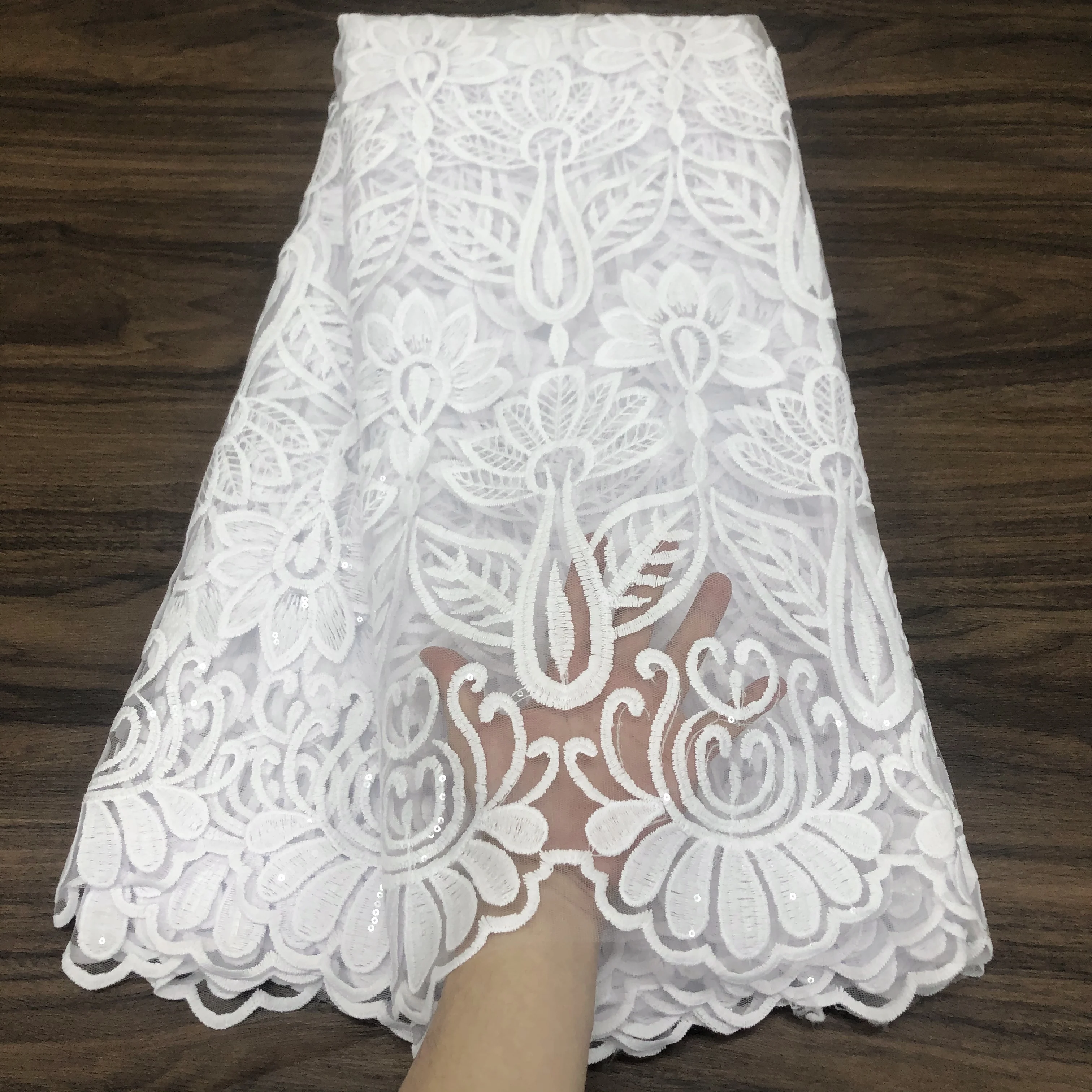 African Cord Lace Fabric for Wedding, High Quality
