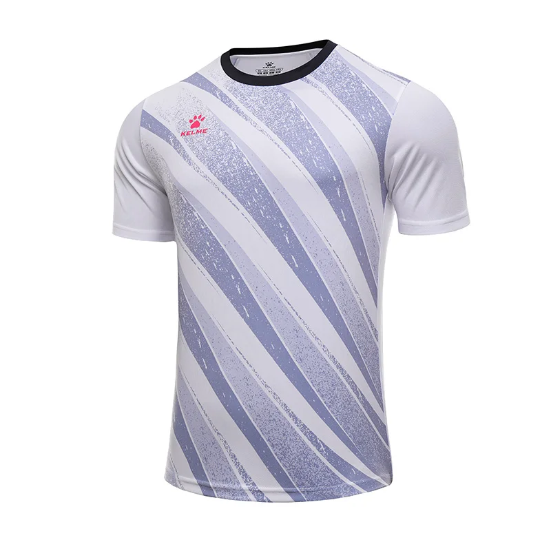 KELME 2023 Football Jersey Top Men\'s Printed Short-Sleeved Quick-drying T-shirt Competition Training Team Uniform 8251ZB1008