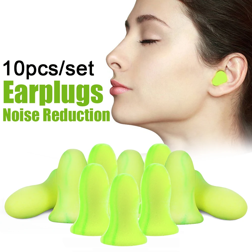 10Pcs Ear Plugs for Noise Reduction Sound Insulation Earplugs Soundproof for Sleep Anti-Noise Sleeping Aid Ear Care S/M/L