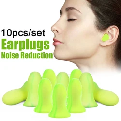 10Pcs Sleep Ear Plugs Noise Reduction Sound Insulation Earplugs Soundproof for Sleep Anti-Noise Sleeping Aid Ear Care Reusable