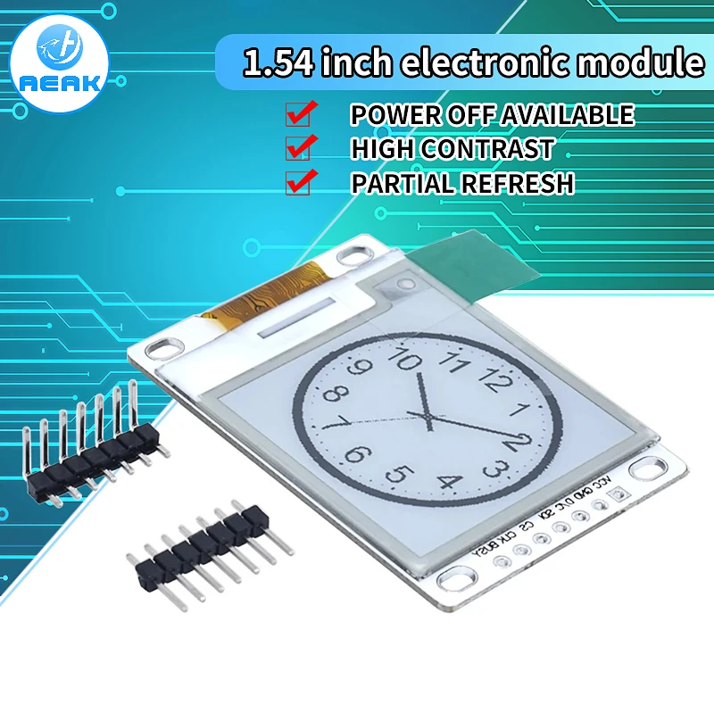 1.54 Inch E-Paper Module E-Ink Display Screen Module Black White Color SPI Support Global/Part refresh