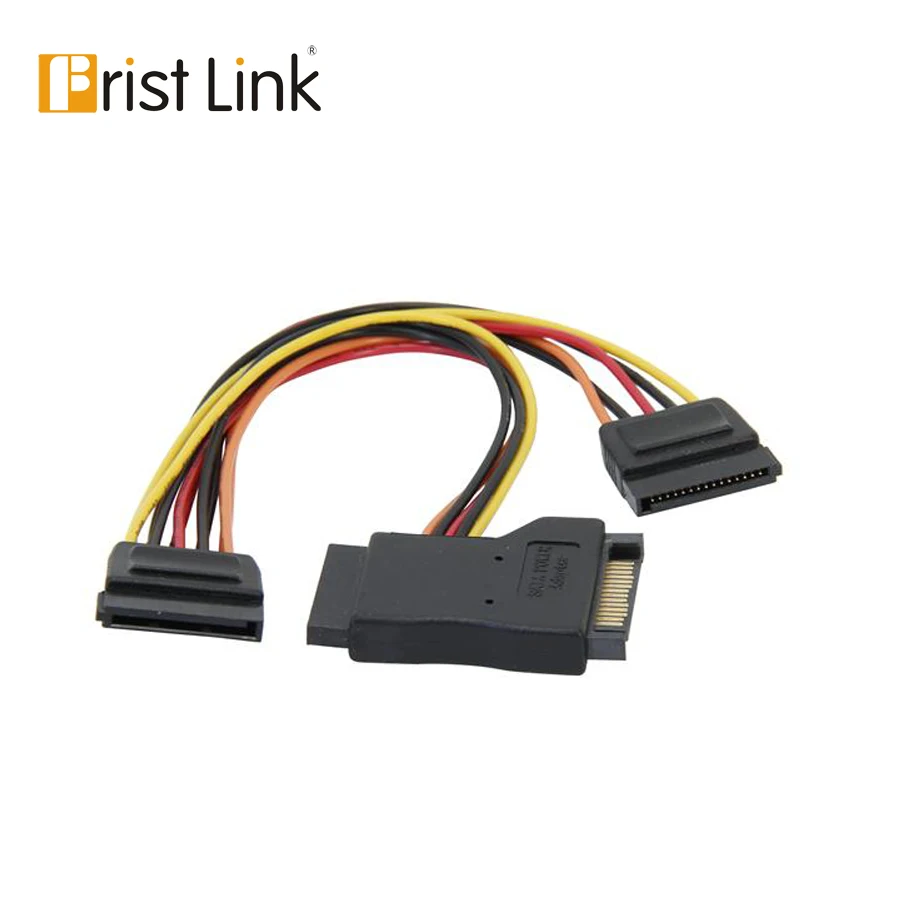 First link 8inch 15-pin SATA Power Male to 2 x Female Splitter Cable, with one SATA Power Male to Female Gender Changers