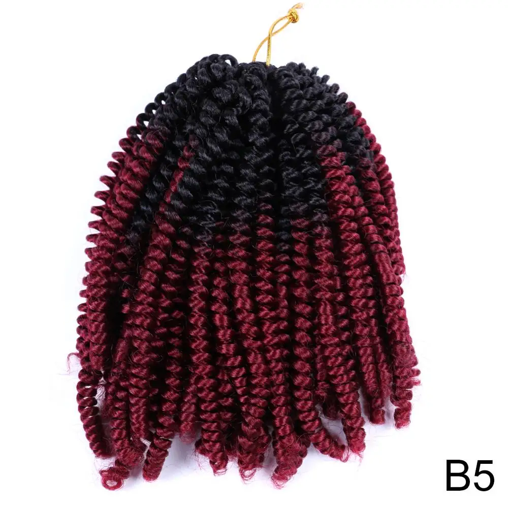 Aigemei 8\'\' Spring Crochet Hair Bomb Dreadlock Twist Low Temperature Fiber Synthetic Braiding Hair Jamaica Bounce For Women