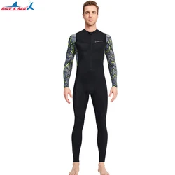 One-Piece Jellyfish Suit for Men, Beach Sunscreen, Quick-Drying Surf Suit, Water Sports, Snorkeling Swimming, New Fashion, M-3XL