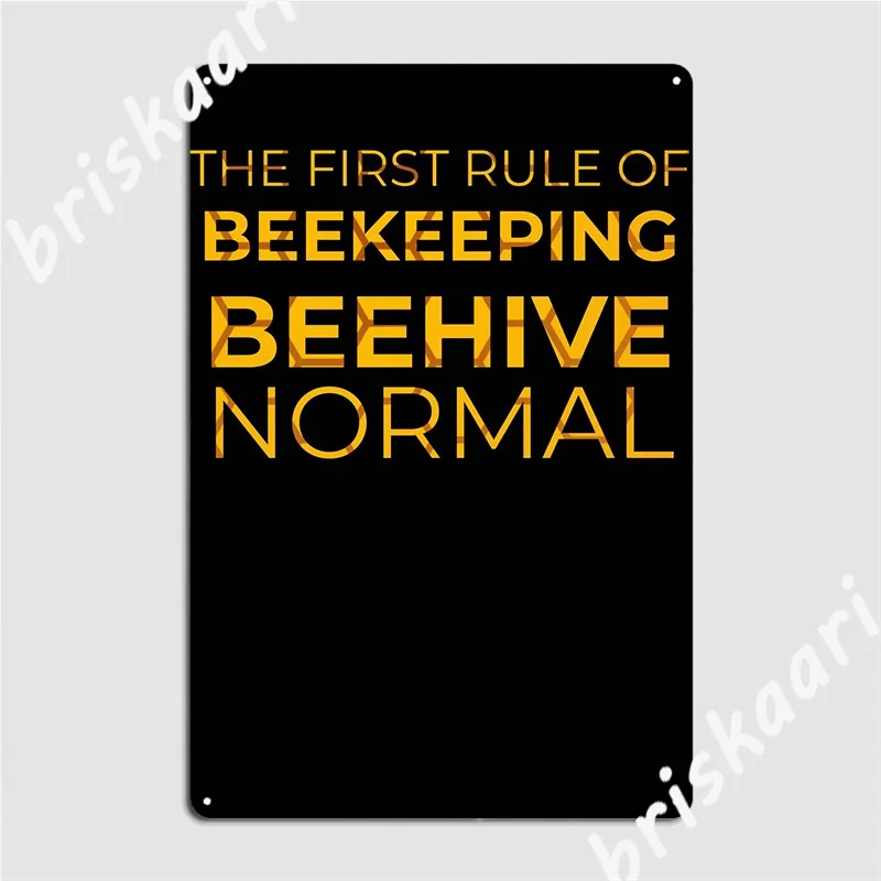 First Rule Of Beekeeping Metal Sign Plaques Printing Cinema Kitchen Pub Garage Tin Sign Posters