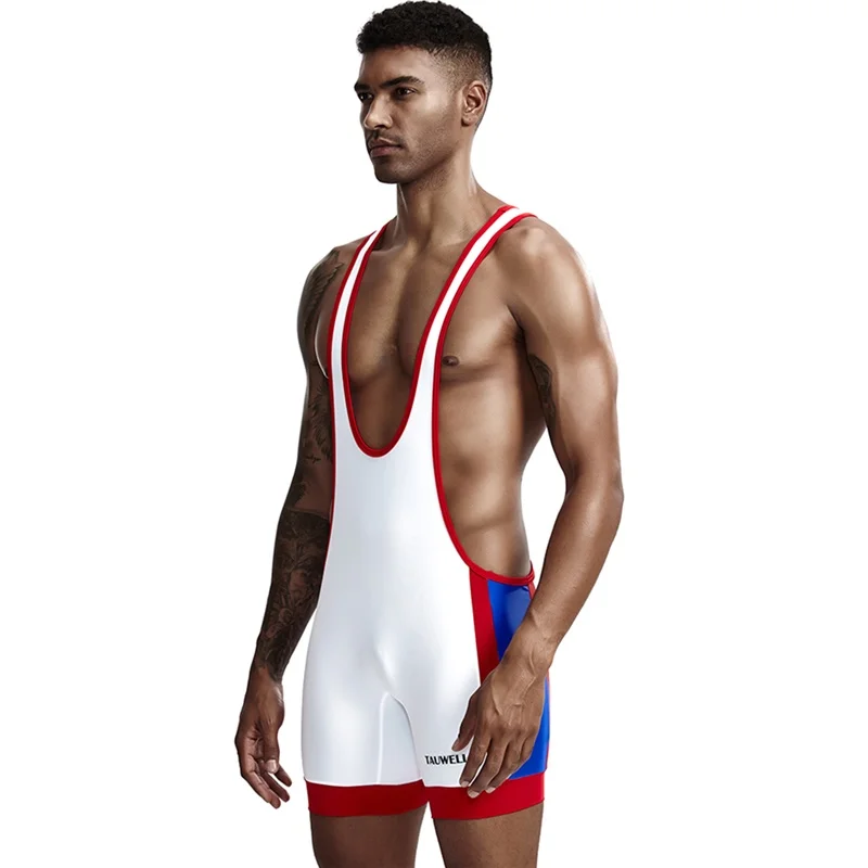 

Sport Underwear Men Slim Body Bodybuilding Undershirts Corset Modal Bodysuit One Piece Sheer Underwear Romper