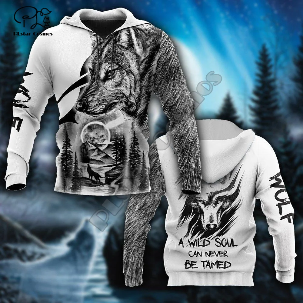 

PLstar Cosmos NewFashion Animal Scary Wolf Tattoo Camo Funny Streetwear Tracksuit 3DPrint Men/Women Pullover Harajuku Hoodies B4