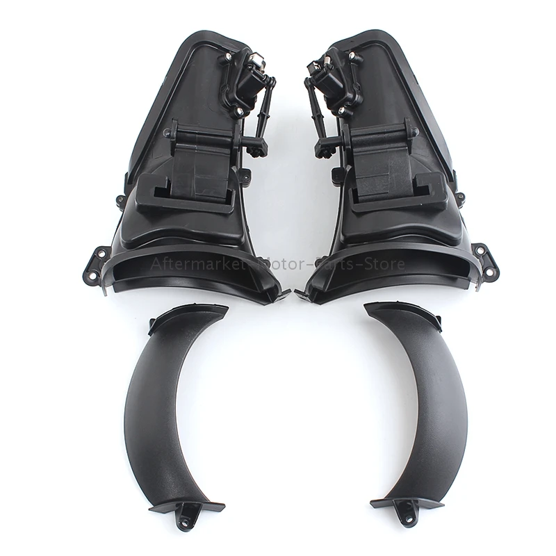 Motorcycle Black Inner Fairing Trim ABS Plastic Air Duct Set For Harley Touring Road Glide 2015-Up