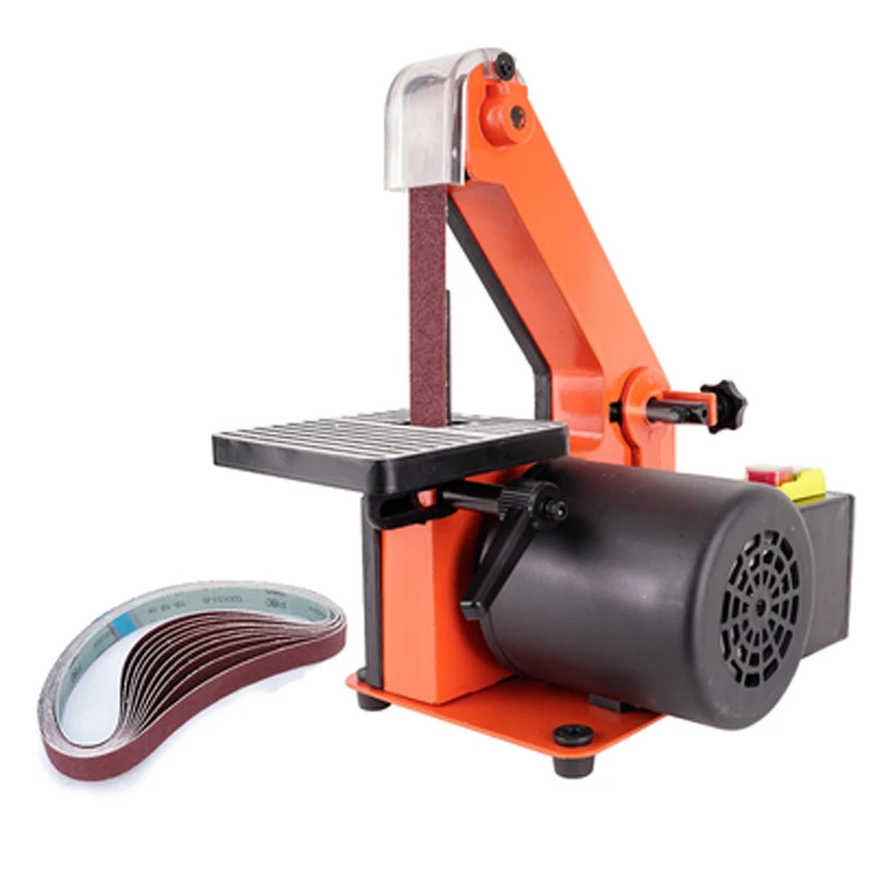 300W Electric Vertical Belt Sander Wood DIY Electric Mini Belt Sander Fixed-angle Sharpener Table Cutting Edge Machine Angle Gri