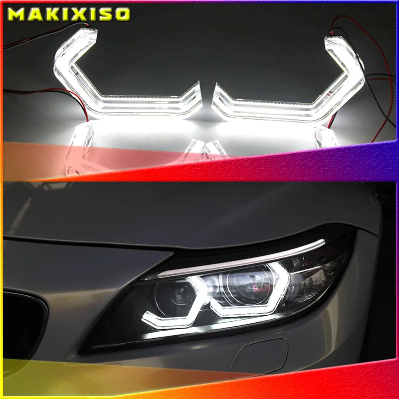 

4Pcs M4 Iconic Style LED Crystal Angel Eye Kit Eyes Kits For BMW X3 E83 F25 X5 E70 F15 F85 X6 E71 E72 Z4 E85 E86 E89