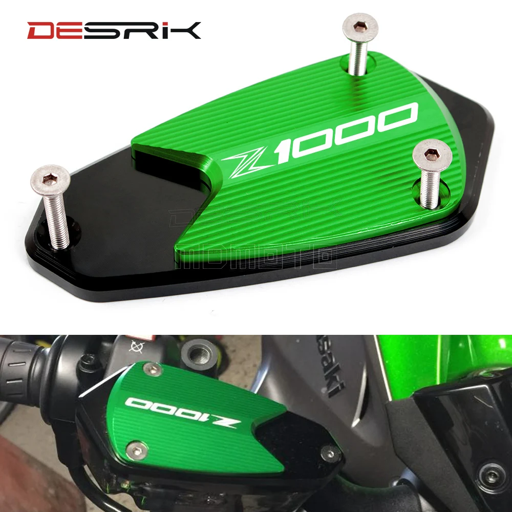 CNC Aluminum Motorcycle Front Brake Clutch Fluid Tank Reservoir Oil Cup Cover Cap For Kawasaki Z1000 Z 1000 2010-2016 2017 2018