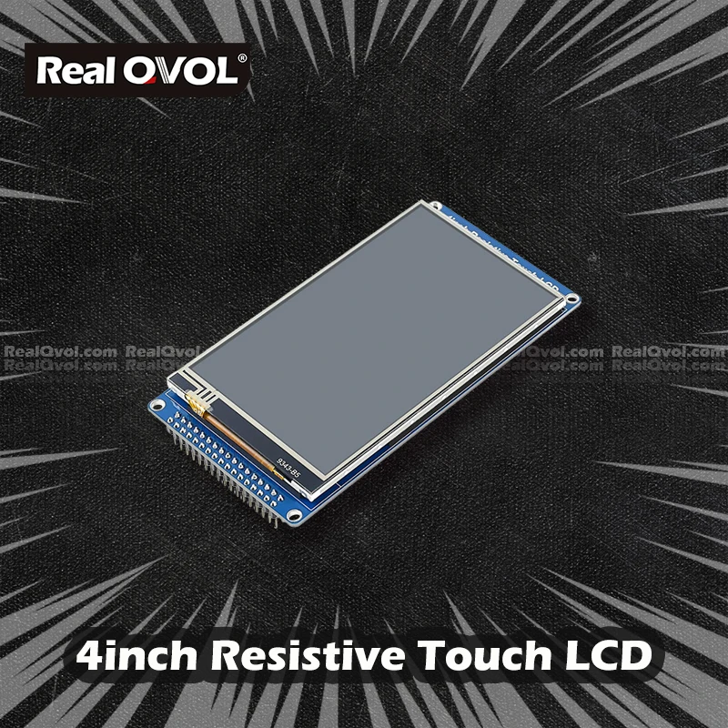 RealQvol Waveshare 4inch 480*800 Pixels IPS LCD Resistive Touch 8080 Parallel Interface 65K Colorful Screen NT35510 XPT2046