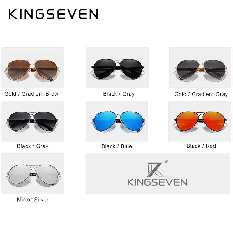 KINGSEVEN 2021 occhiali da sole da uomo in lega di titanio di nuova qualità di tendenza occhiali da sole polarizzati occhiali da vista da donna occhiali da vista Oculos de sol