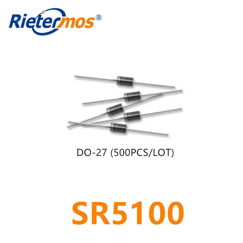 250PCS  SR5100  5A100V  DO-27 MADE IN CHINA