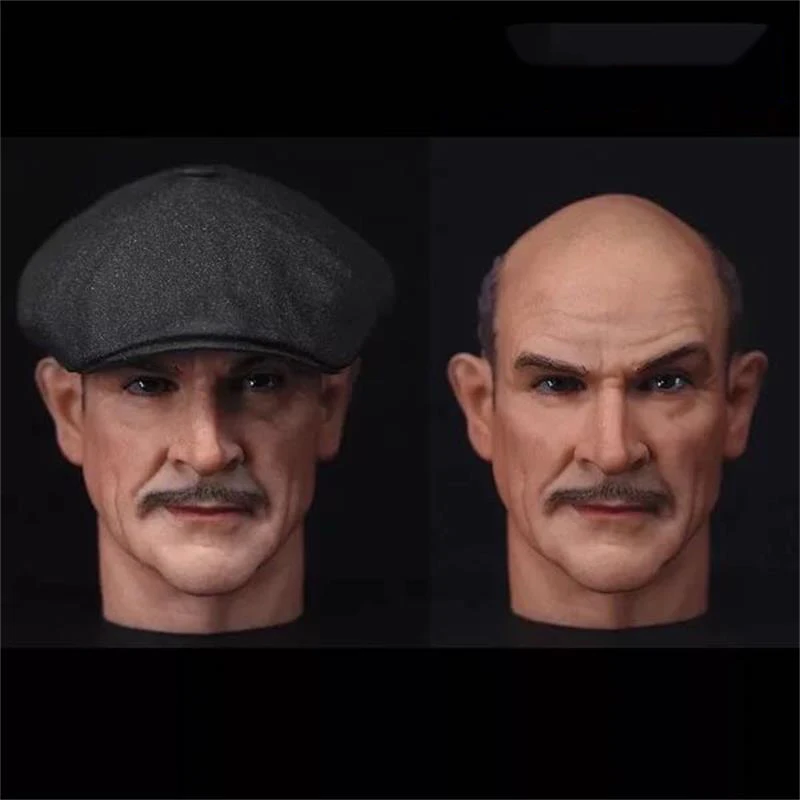 In Stock For Sale 1/6th Sean Connery With Hat Male Head Sculpture For Usual 12inch Doll Action Figure