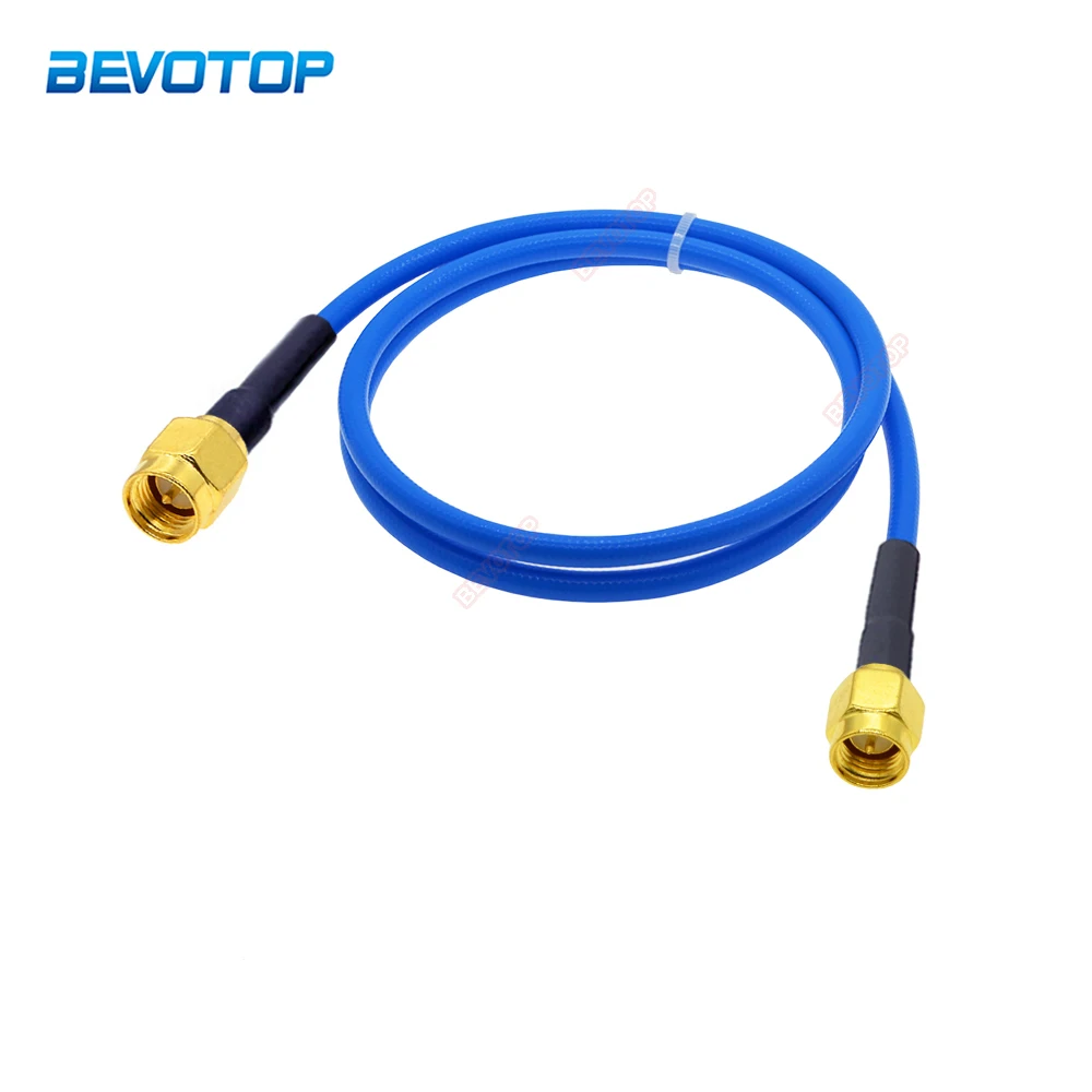 

RG-402 SMA Male to SMA Male Plug Connector Blue Semi-Felxible RG402 RF Coaxial Cable High Frequency Test Cable 50 Ohm 10CM-20CM