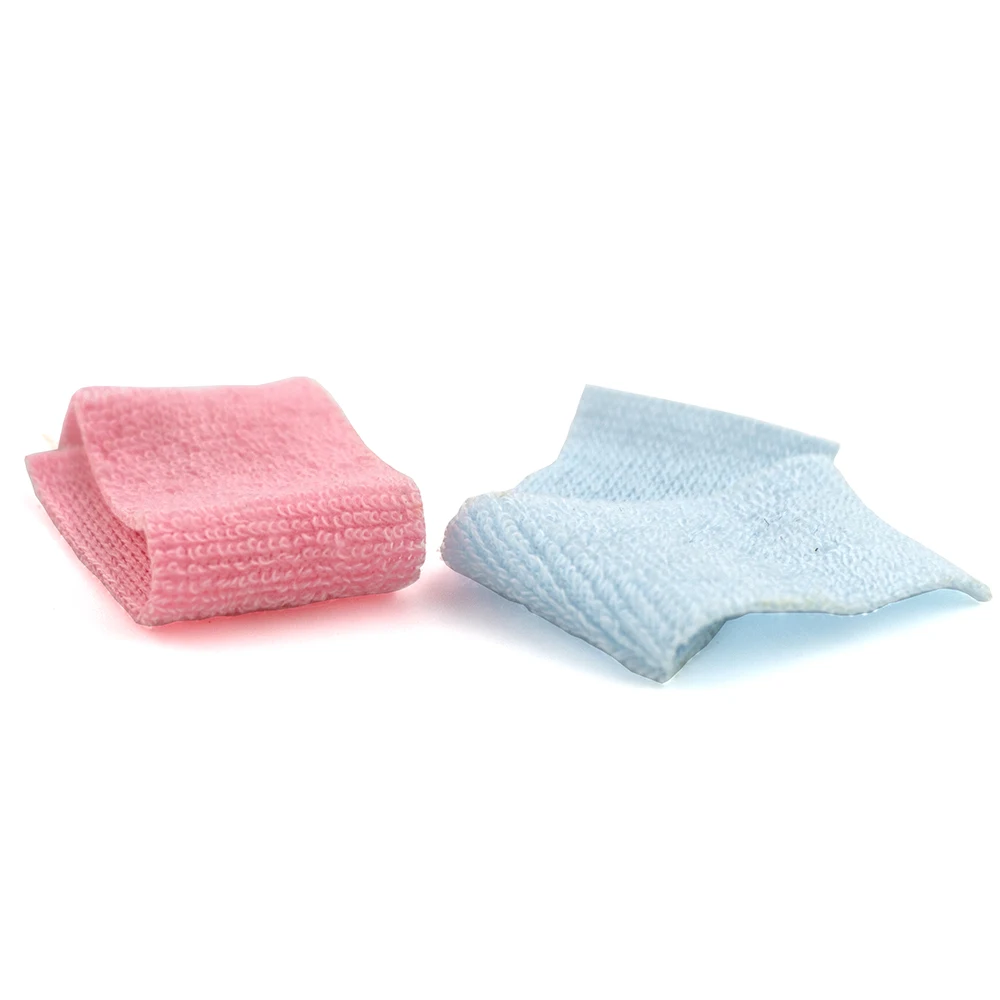 3Pcs 1/12 Dollhouse Miniature Accessories Mini Bathroom Hand Towel Model for Doll House Decoration ob11