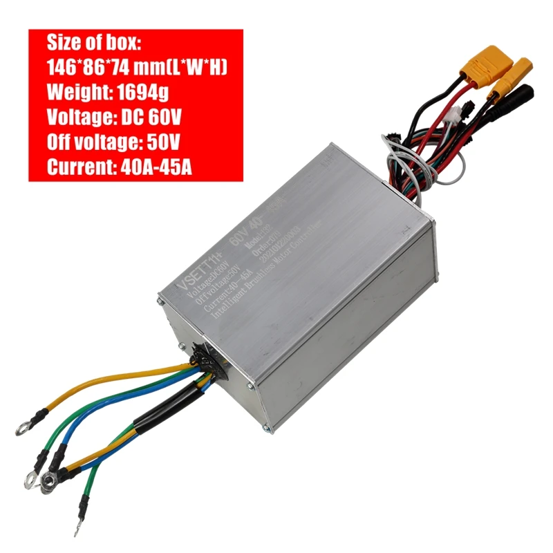 Original 60V VSETT 11+ Intelligent Brushless Controller Only Fit for VSETT 11+ Electric Scooter of  Square Wave without Hall