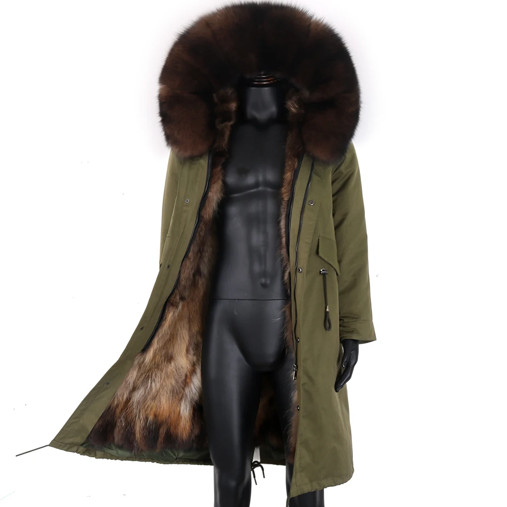 LaVelache Waterproof Winter Coat Men X-Long Parkas Real Fox Fur Liner Natural Raccoon Fur Collar Hood Thick Warm Male Jacket