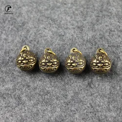 Vintage Antirust Brass Bell Good Luck Tinkle Bell Mini Portable KeyChain Home Office Decoration Toy Gift Pendant For Pet Animal