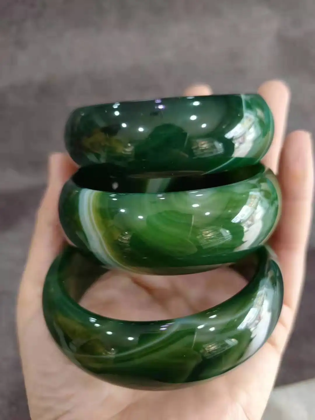 

100% real Natural agateJade Bracelet wide cuff NATURE BEAUTIFUL green jade bangle charm sweet agate bangle luck bracelet56-64MM