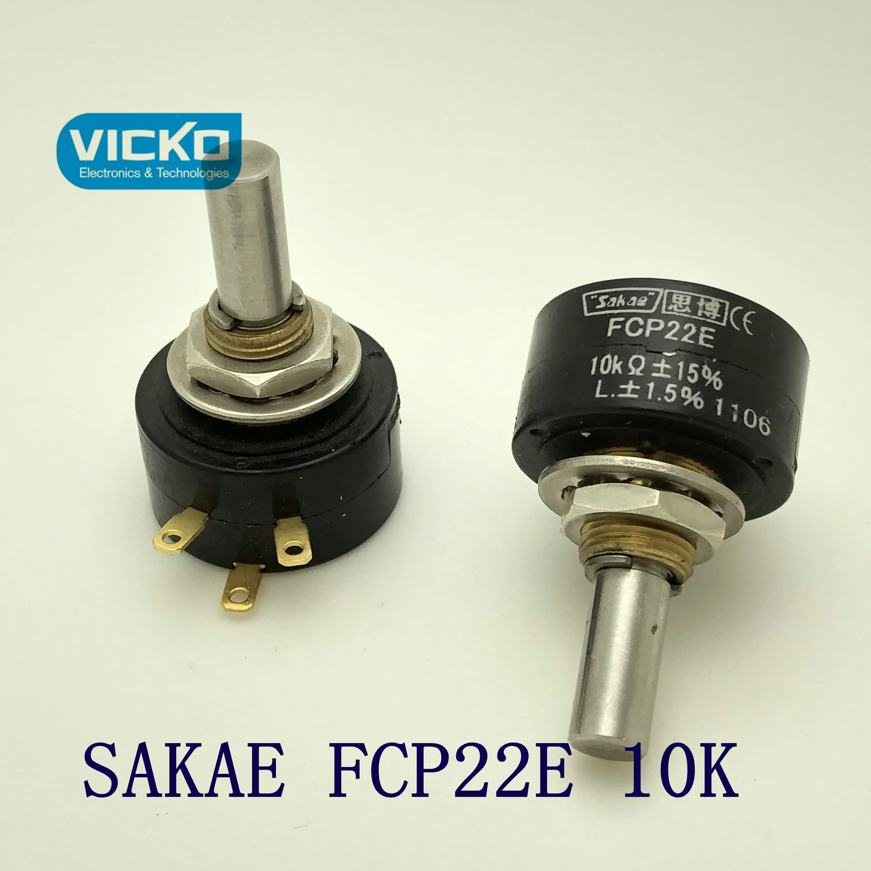 [YK] SAKAE  FCP22E 10K Conductive plastic potentiometer 360 degree limitless actuator potentiometer switch