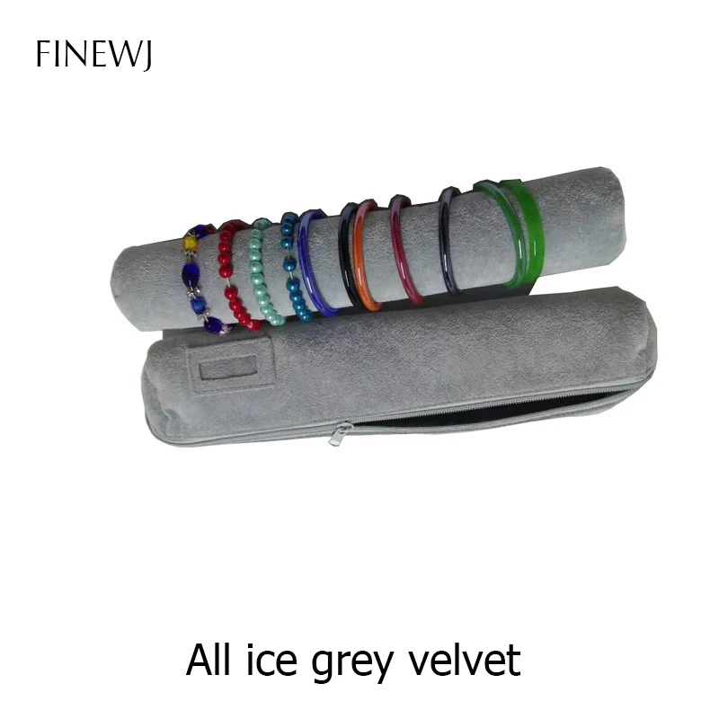 Bracelet Display Holder Bar Gift Bangle Watch Storage Bag Case PU Leather Velvet Portable Travel Organizer Jewelry Zipper Pouch