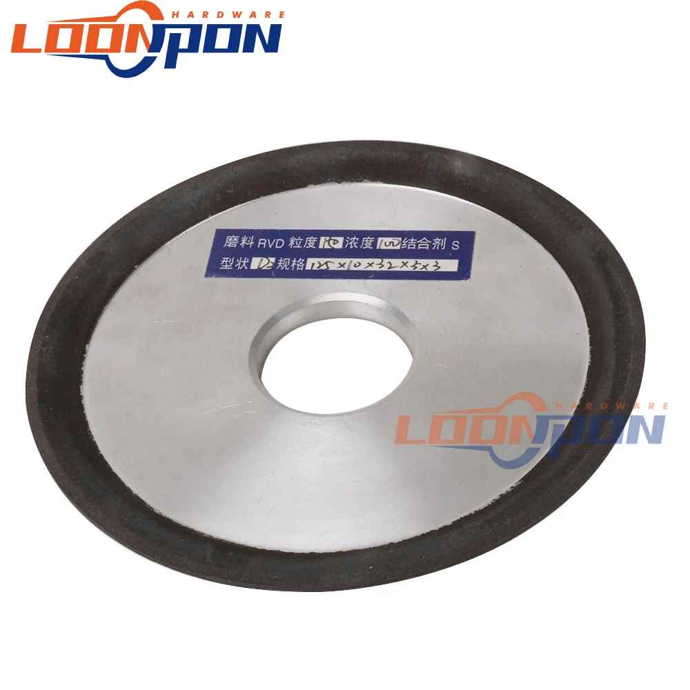 125mm Diamond Grinding Wheel Resin Grinder Cutter Cutting Disc for Carbide Tungsten Steel Milling Cutter Sharpener 32mm Bore