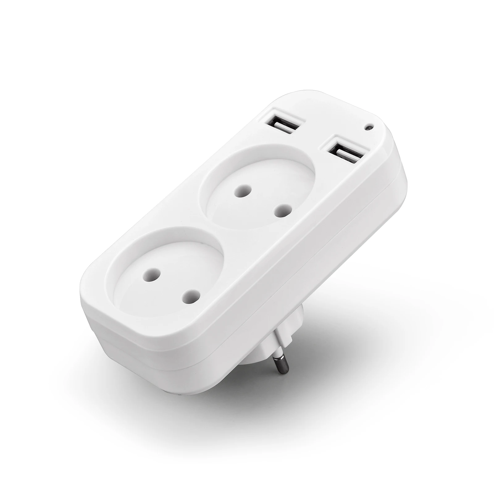 Nuovo adattatore per presa USB con doppia presa multipresa 2 spina ue, presa multipla a muro 5V 2A porta USB portatile 2 smart home