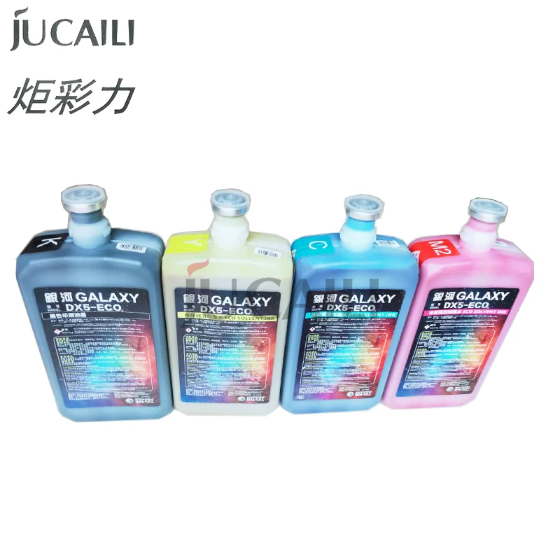 Jucaili 1000ml Original Galaxy DX5 Eco solvent Ink for Epson XP600/DX5/DX7 printhead for Xuli Human Galaxy Large format Printer