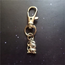 Antique Silver Color Mice Key Chain, Mouse Jewelry, Mouse Keychain, Animal Jewelry