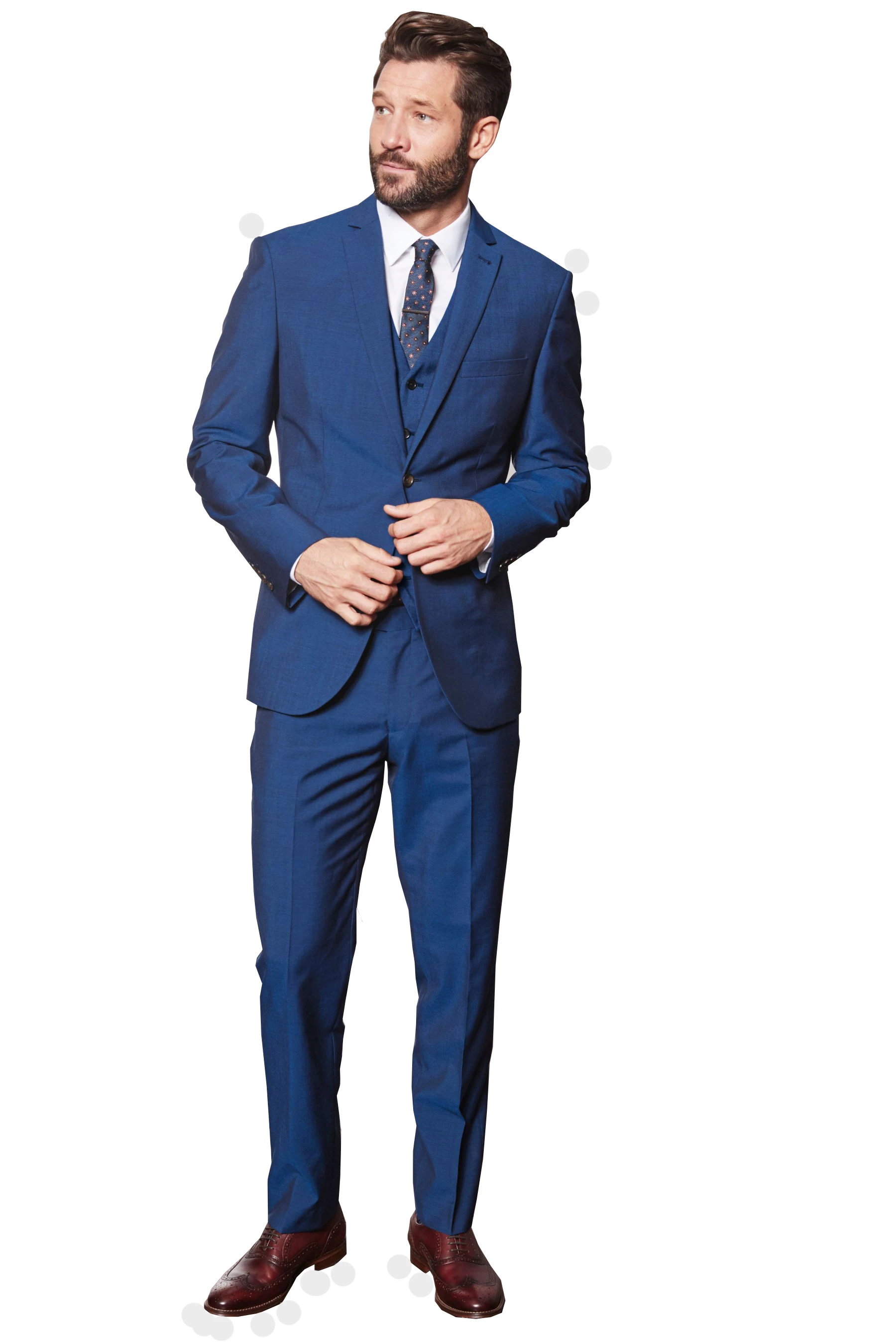 

3Pieces Custom Men's Suit Solid Color Business Formal Slim Business Long Sleeve Cocktail Evening Party Wedding Groomsman Wear