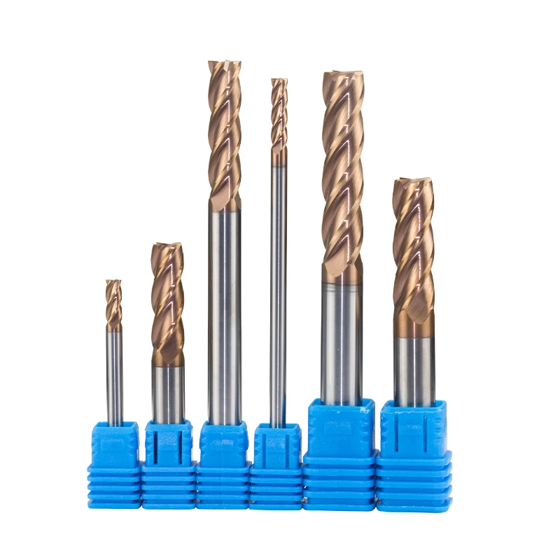 4 Loại Sáo 1Mm-20Mm HRC62 Carbide Cấp Cối Xay Xay Dụng Cụ Cắt Hợp Kim Thép Vonfram Xay Cắt EndMills máy CNC Cấp Cối Xay