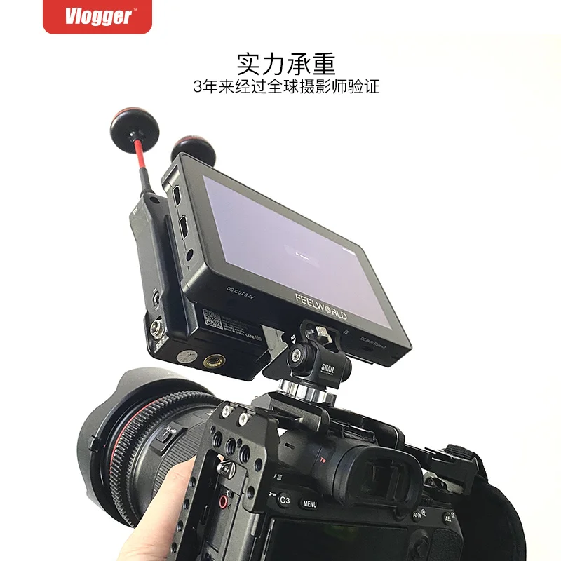 S Version Snail Cradle Head Adjustable Damping Monitor Holder Light Micro SLR A7 Hot Shoe R5 Stabilizer