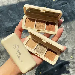 Milky Tea Shiny Eyeshadow Palette Matte Shimmer Glitter Face Contour Highlight Waterproof Long Lasting Pigmented Soft Eye Makeup