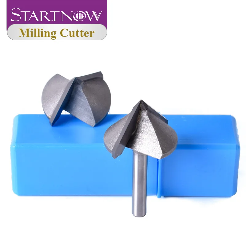 Startnow 5PCS 3D Router Bits 60 90 120 Degrees Milling Cutters Acrylic PVC MDF Hard Wood CNC Tool Router Engraving Bit End Mills