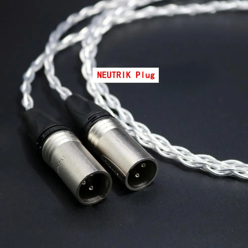 Thouliess 8AG-Silver NEUTRIK3pin XLR Männlich zu Weiblich Cale XLR Balanced Interconnect Kabel XLR Audio Balance Kabel