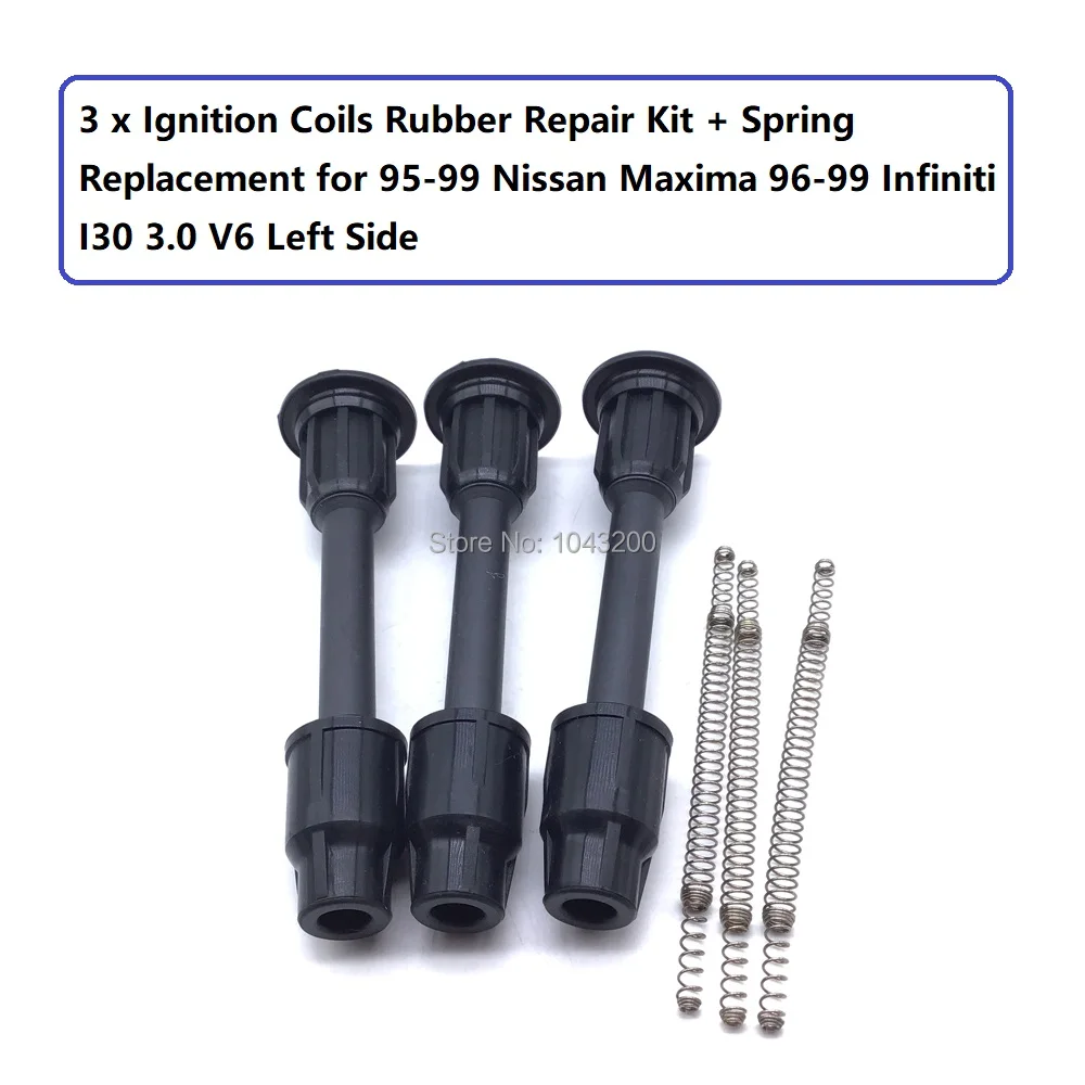 6 x New Ignition Coil Repair Rubber Boot + Spring for 95-99 Nissan Maxima 96-99 Infiniti I30 3.0 V6 22448-31U05, 22448 31U00