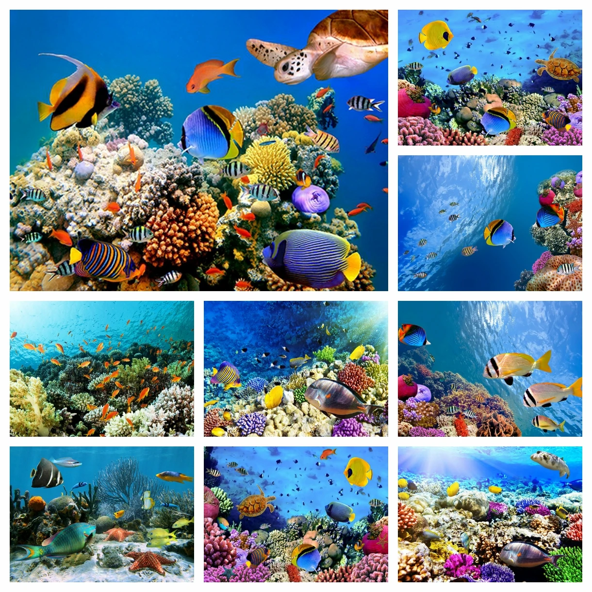 Underwater World 5D Diamond Painting Cross Stitch Kits Fish And Sea turtle Picture Of Rhinestone DIY Mosaic Diamond Embroidery