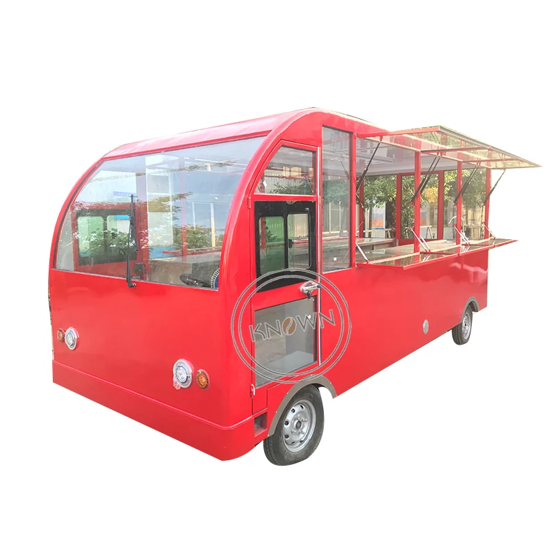 5m Big Spa Food Bus Electric Mobile Food Truck Moving Dining Cart Outdoor Street Food Truck