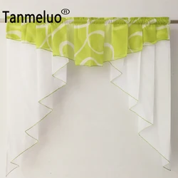 Luxury Roman Curtains for Kitchen Pleated Design Kitchen Curtains Valances Short Styles Window Curtain Coffee Tulle Panels